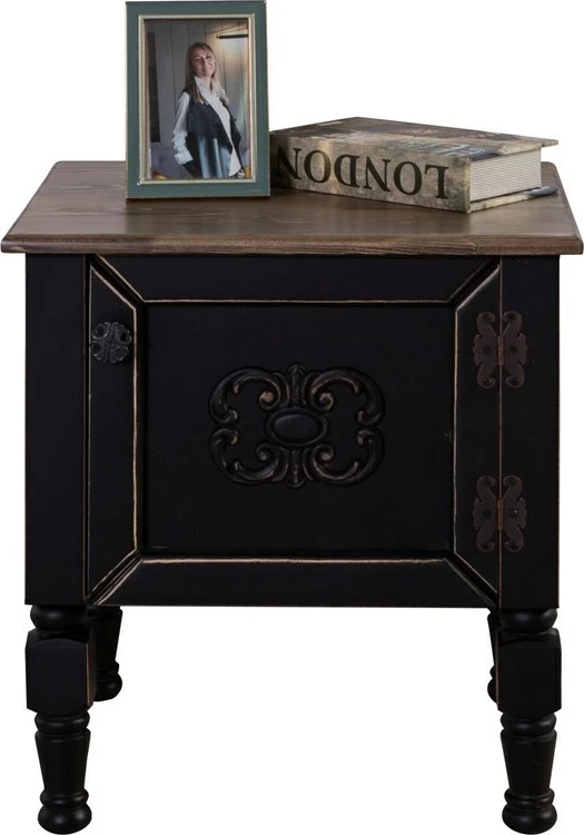 Komodna za nočno omarico, Hanah Home Ada, črna