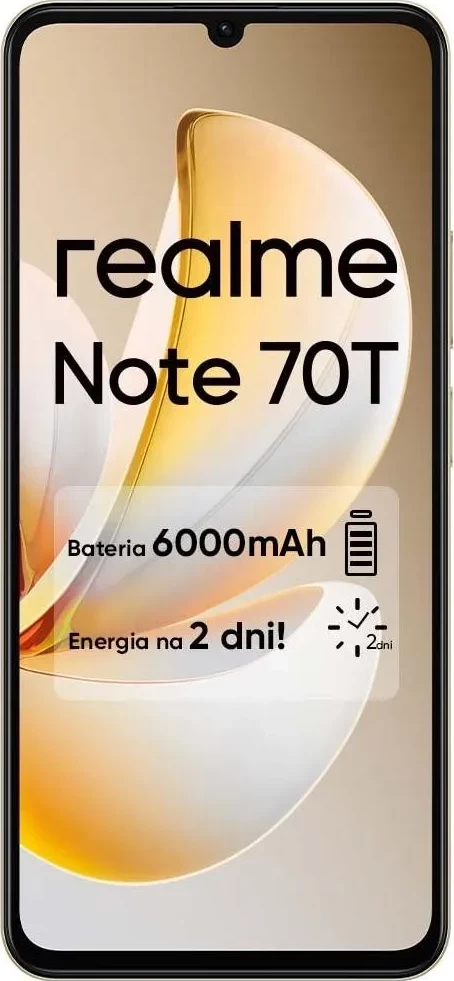 Pametni telefon Realme Note 70T, 4GB 128GB, zlata