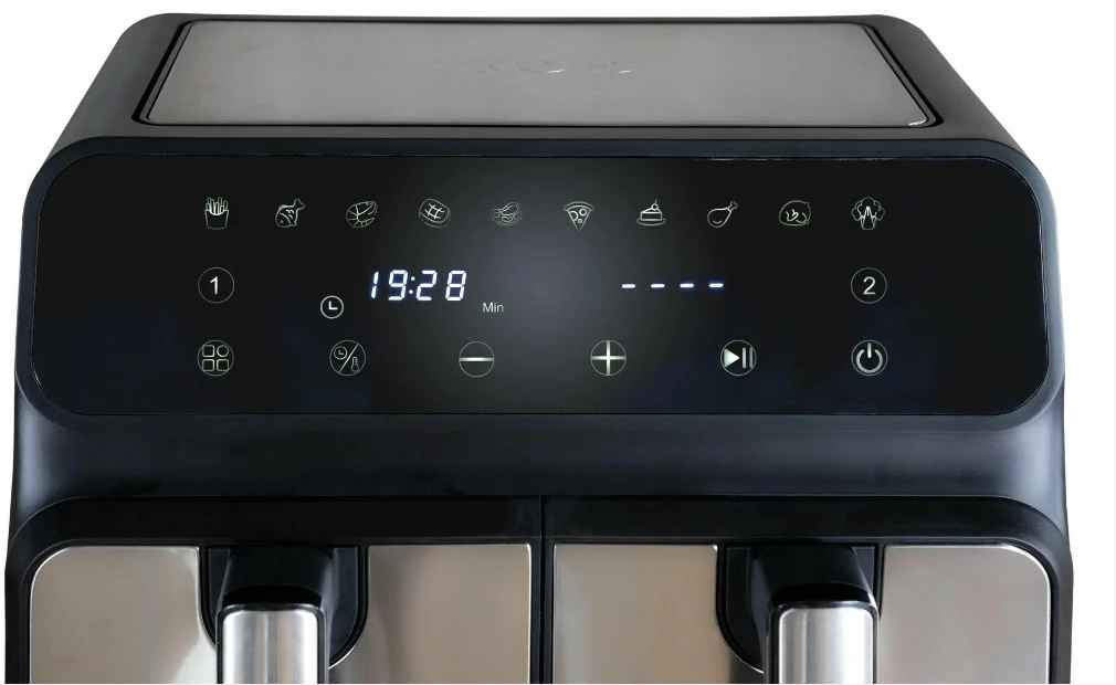Zračna pečica z dvema conama UNOLD 58685 TWIN ZONE, 8 L, na dotik, črna Zračna pečica z dvema conama UNOLD 58685 TWIN ZONE, 8 L, na dotik, črna