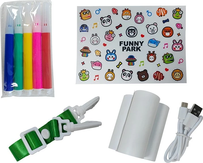 Fotoaparat, 48 MP, takojšnje tiskanje, 13 dodatkov, bel, Tracer DinoCam