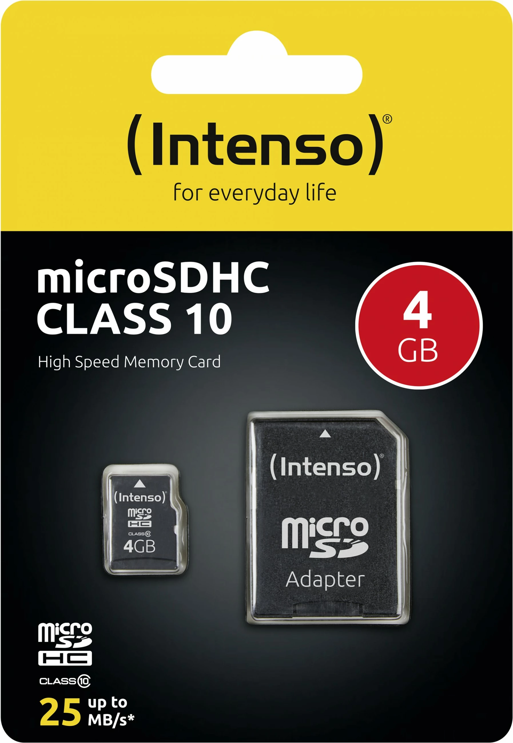 MicroSDHC kartica Intenso 4 GB, Class 10, črna MicroSDHC kartica Intenso 4 GB, Class 10, črna