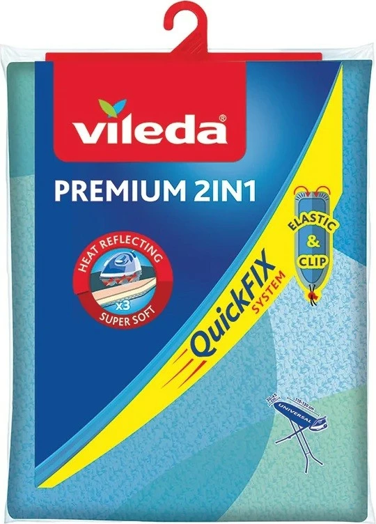 Prevleka za likalno desko Vileda Premium 2-v-1, univerzalna, metalizirana