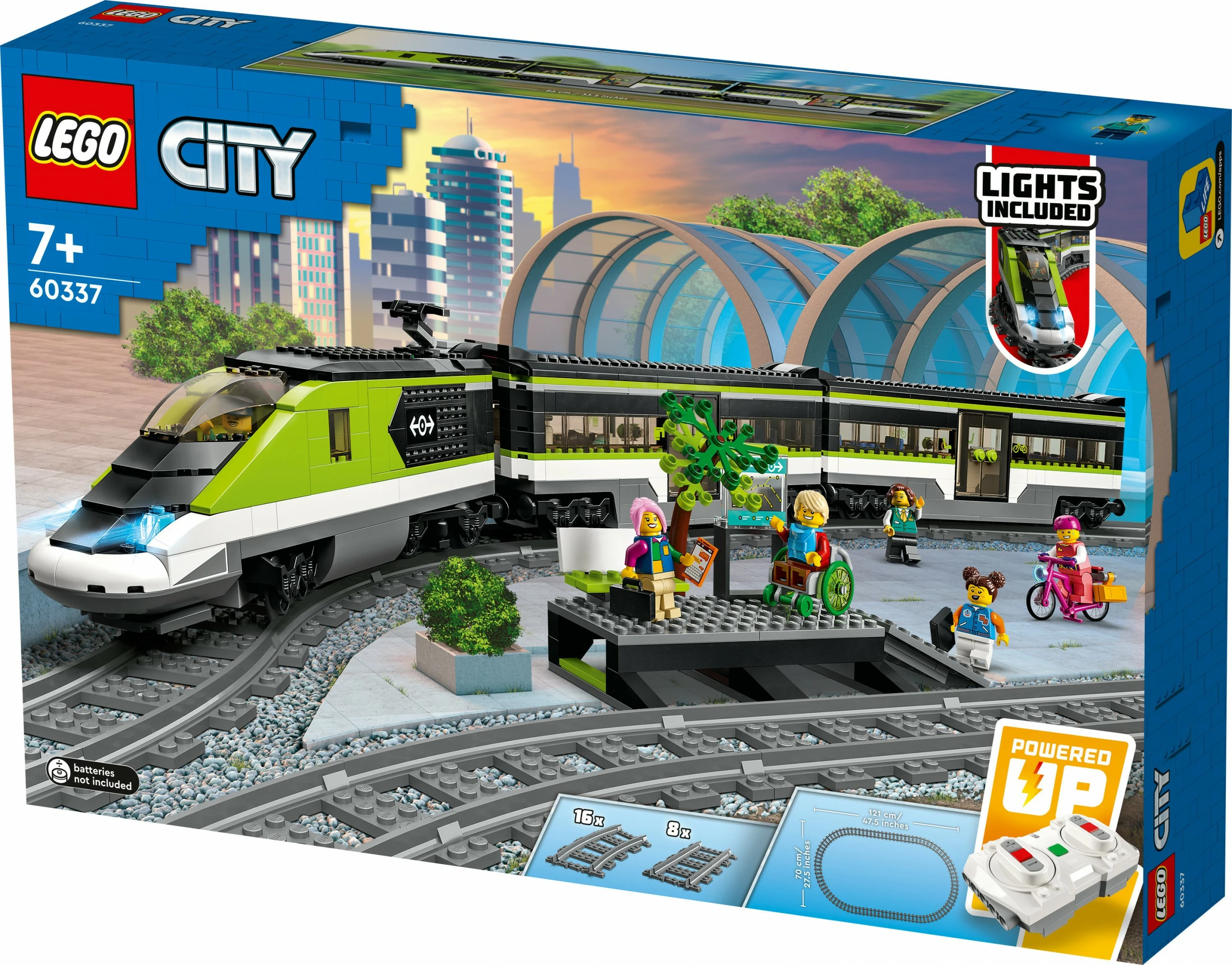 Set gradnje železniški potniški vlak LEGO City Express, 7+, plastika, 764 delov, večbarven