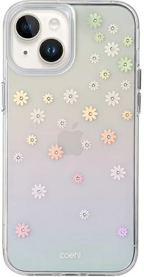 Ovitek z minimalističnim cvetličnim vzorcem UNIQ Coehl Aster za iPhone 14 Plus, roza