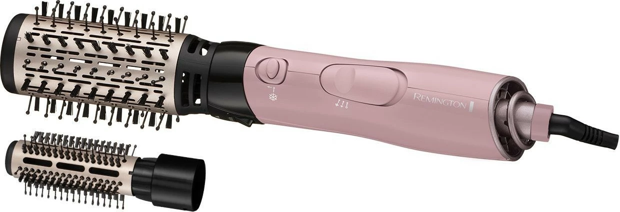 Sušilnik za lase in kodralnik Remington Coconut Smooth AS5901, 1000 W, roza, z 2 krtačama