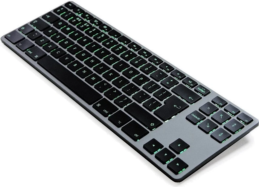 Kompakten Mac tenkeyless RGB tipkovnica Matias, siva