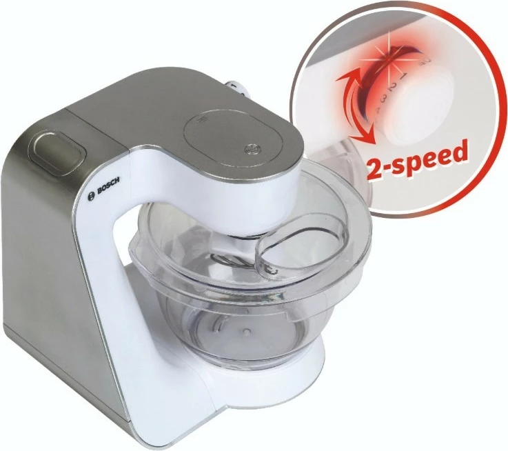 Kuhinjski robot igrača, Klein 9234, 2 hitrosti, luči in zvok, licenca Bosch, 3+ let, na baterije, srebrn