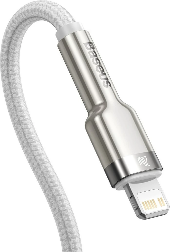 Kabel USB-C na Lightning, Baseus Cafule, bel, 20W, 1 m