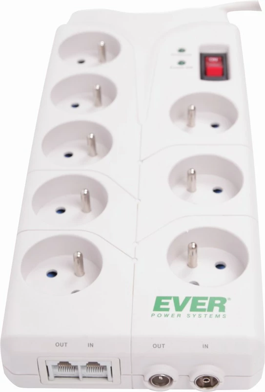 Razdelilnik z 8 vtičnicami EVER T/LZ05-HOM019/0000, 2 m, bel