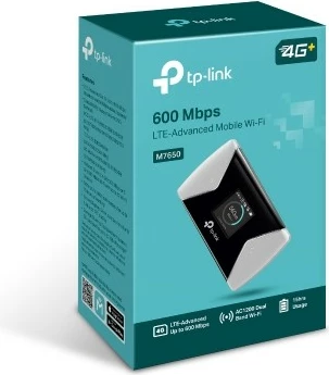 Prenosni 4G LTE usmerjevalnik, TP-Link M7650, 600 Mbps, MicroSD, črno/siv