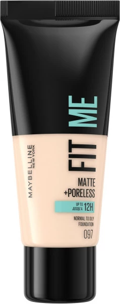 Podlaga Fit Me Matte & Poreless, Maybelline 097 Natural Porcelain, 30 ml, za ženske