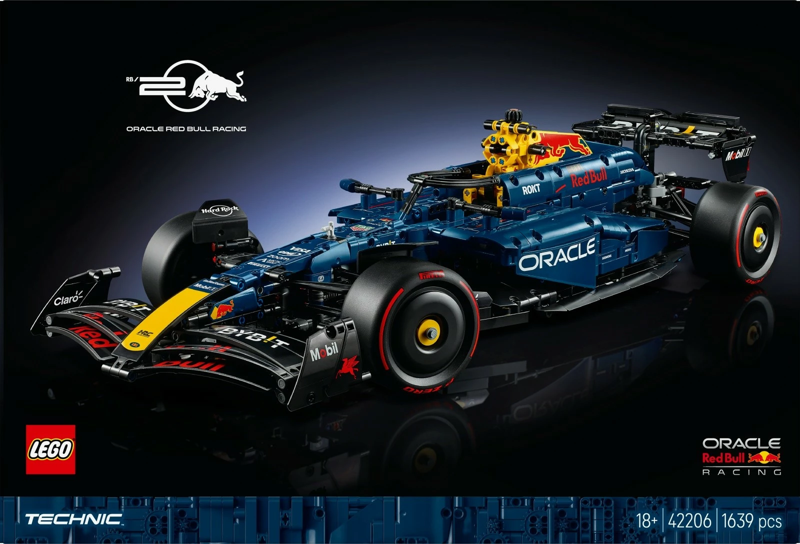 Model F1 Oracle Red Bull Racing RB20, 1639 kosov, moder