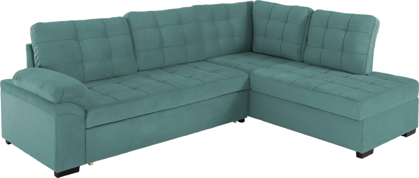 Sedežna garnitura z ležiščem desni kot JADE FH3144.04R v morsko zeleni barvi 250x80-180x73-88H cm