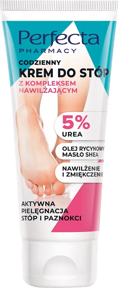 Krema za noge s hidratantnim kompleksom 5 % uree, 80 ml, Perfecta Daily Foot Cream