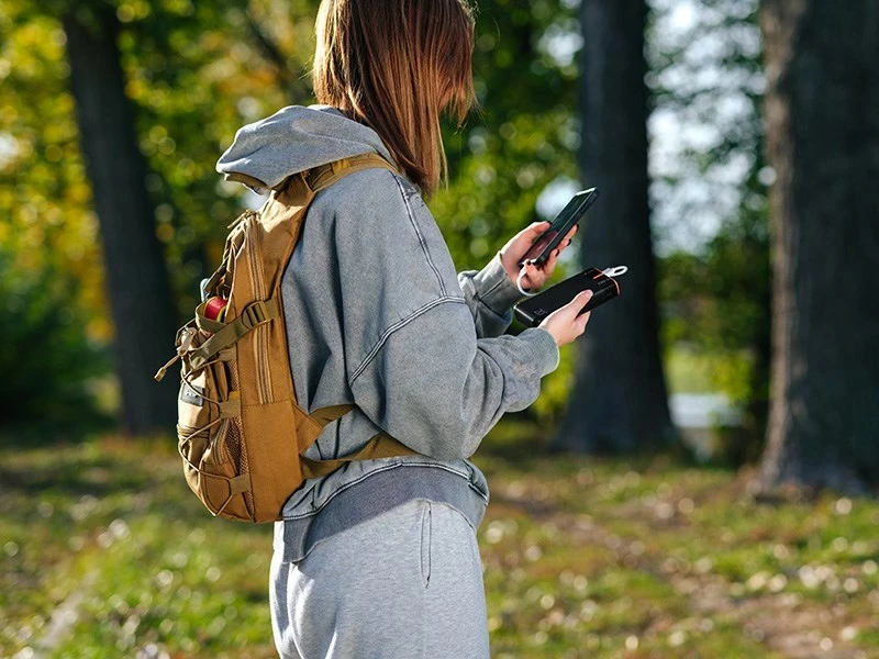 Power bank 20000 mAh, črn z oranžnimi detajli, Tracer EnerGen
