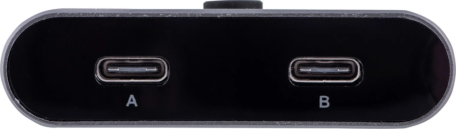 Dvosmerni USB-C preklopnik UNITEK 2 v 1, 4K, črn