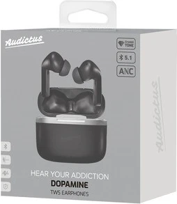 Brezžične športne slušalke z ANC Audictus Dopamine TWS, črne