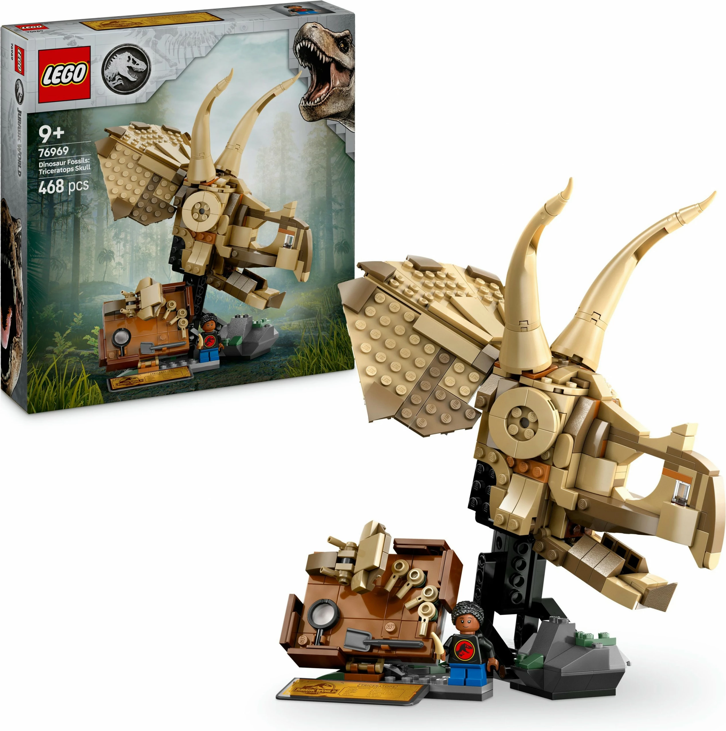 Model fosila Triceratopsa, LEGO Jurassic World 76969, 468 kosov, večbarven