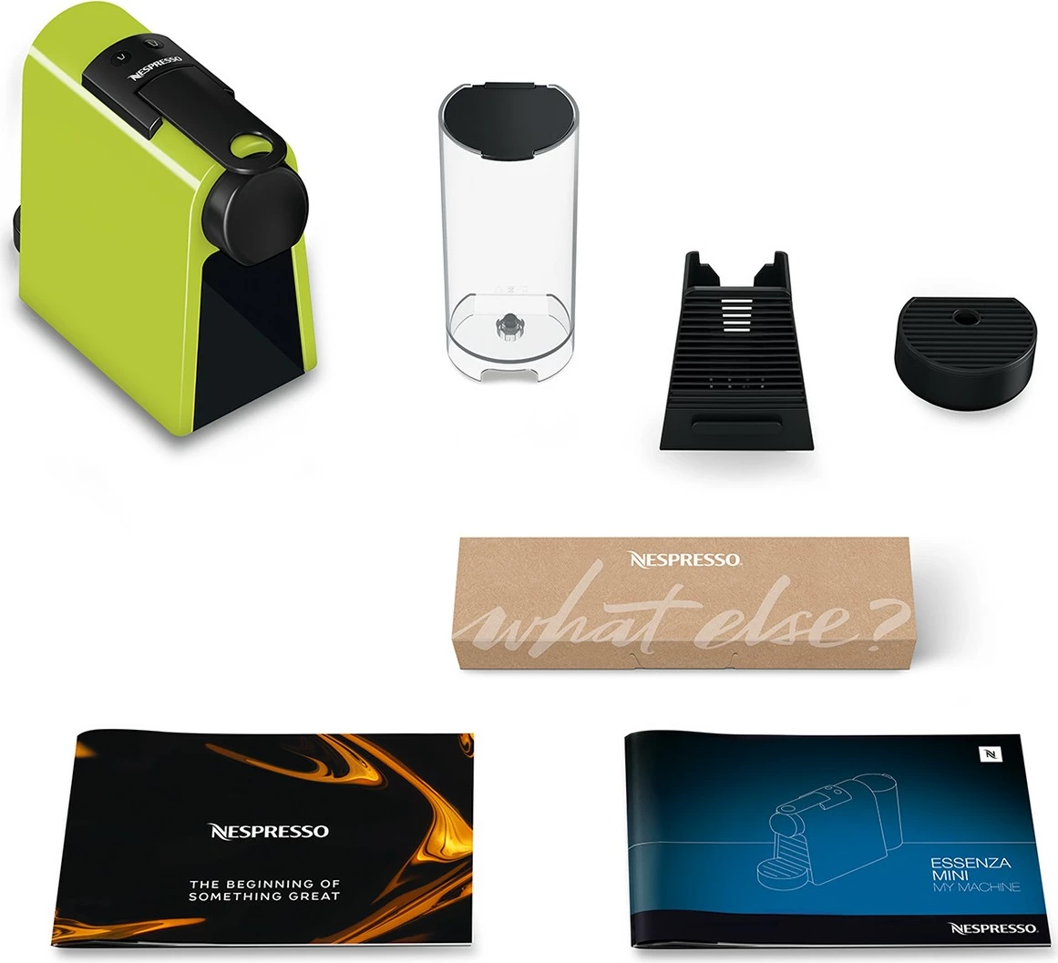 Kompakten aparat za kavo Nespresso Essenza Mini DeLonghi, kapsule, 0,6 L, limeta