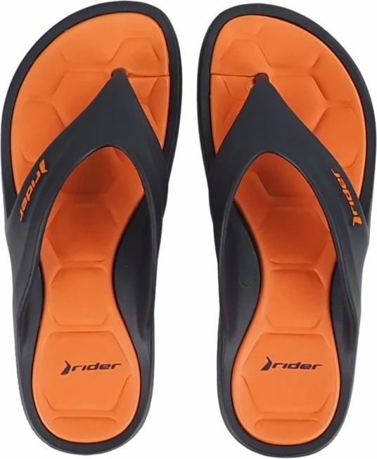 Flip-flop za moške, črno-oranžen Rider Cape XVIII AD