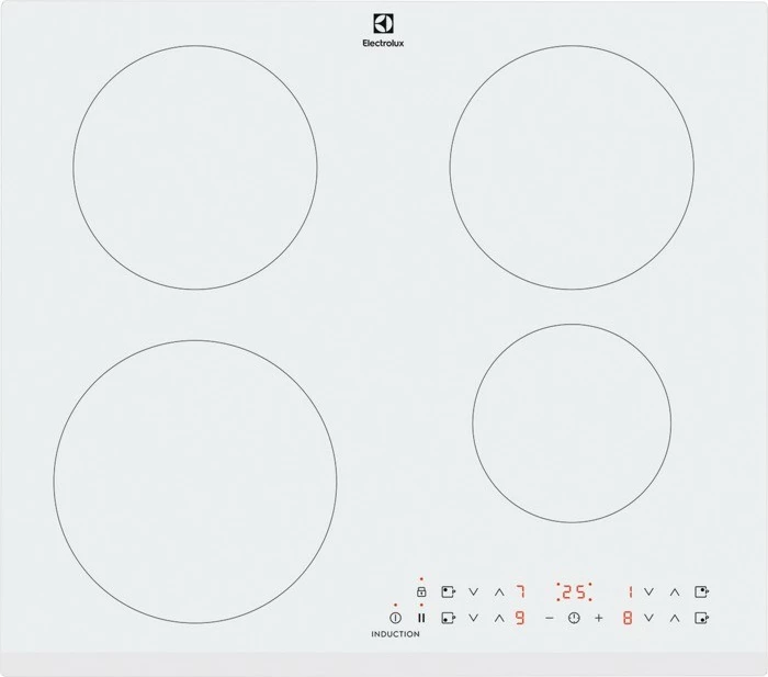 Indukcijska plošča, Electrolux LIR60430BW, 4 kuhališča, na dotik, bela
