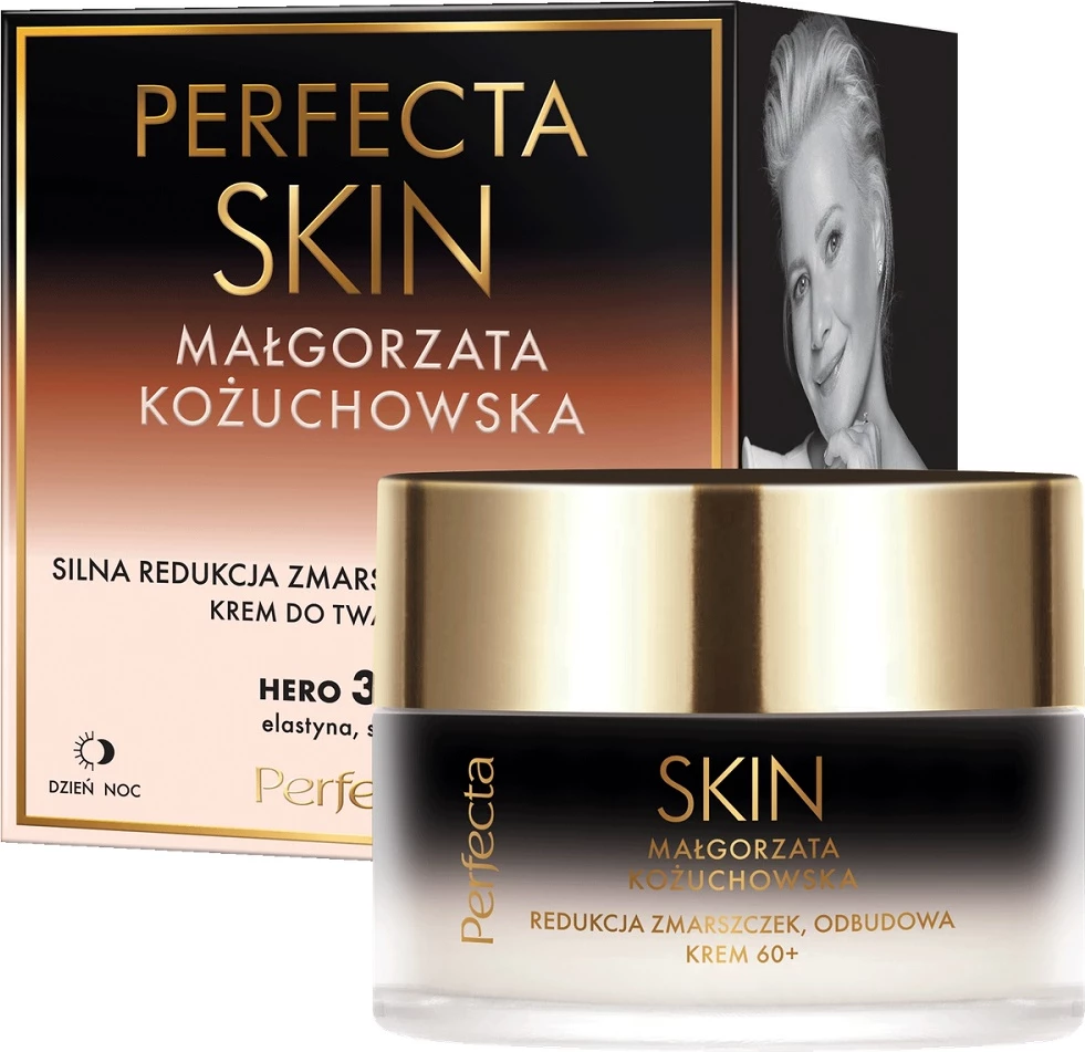 Krema proti gubam za ženske, dnevna in nočna, 60+, 50 ml Perfecta Małgorzata Kożuchowska Skin