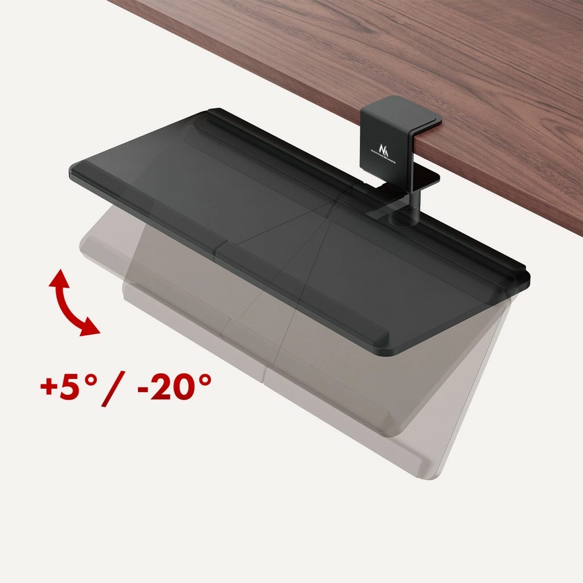 Nosilec za tipkovnico pod mizo Maclean MC-108B, črn