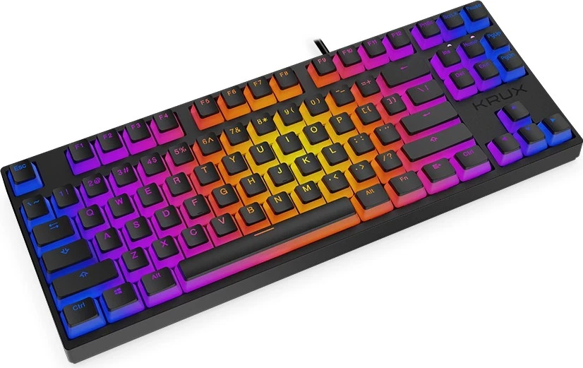 Ergonomska tipkovnica Krux Atax Pro RGB, črna