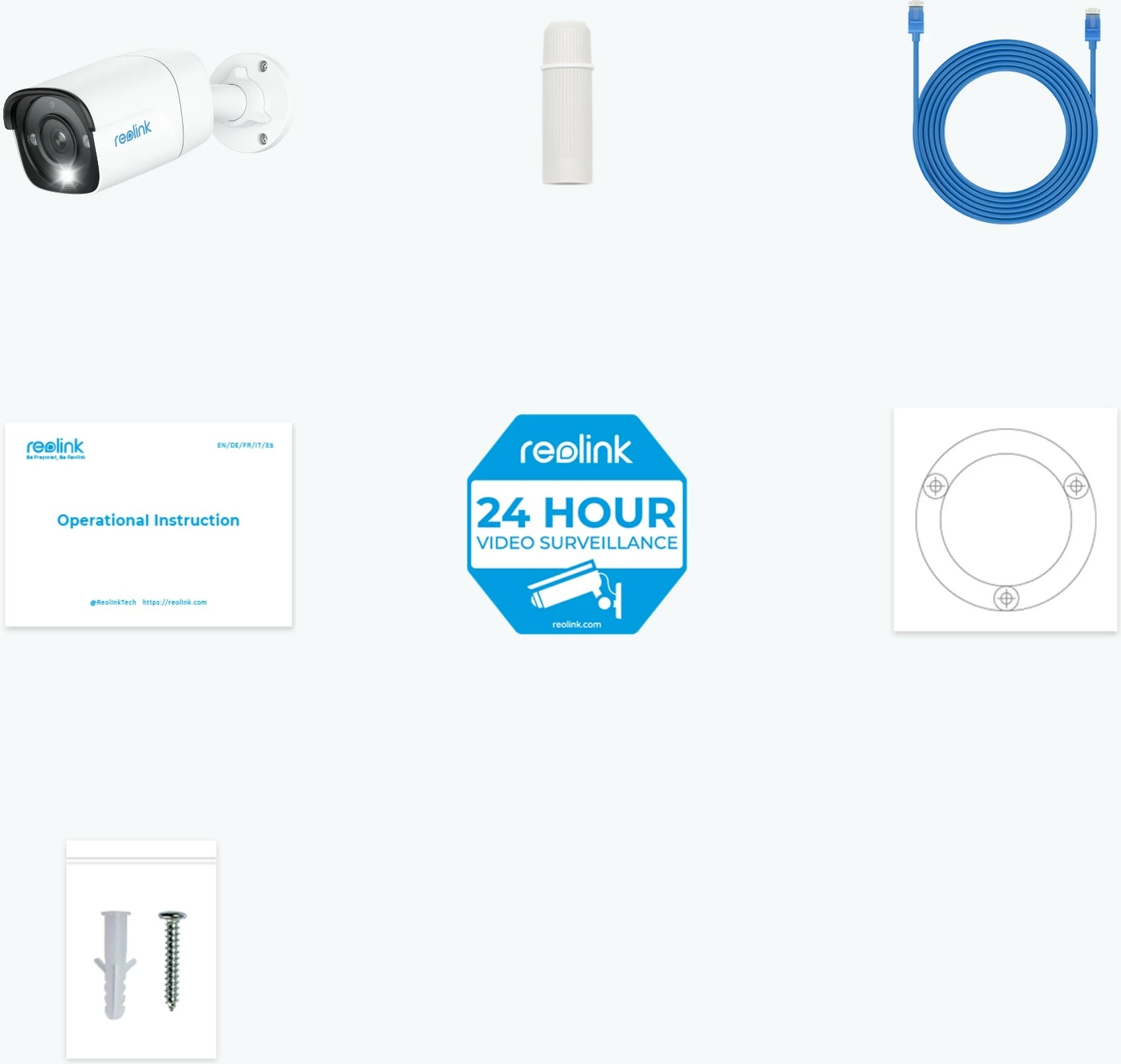 Pametna varnostna kamera Reolink P340, 12MP PoE, barvni nočni vid, obvestila za osebe/vozila/živali, dvosmerni zvok, notranja in zunanja, povezana, 700 lm, 6500 K, notranja antena