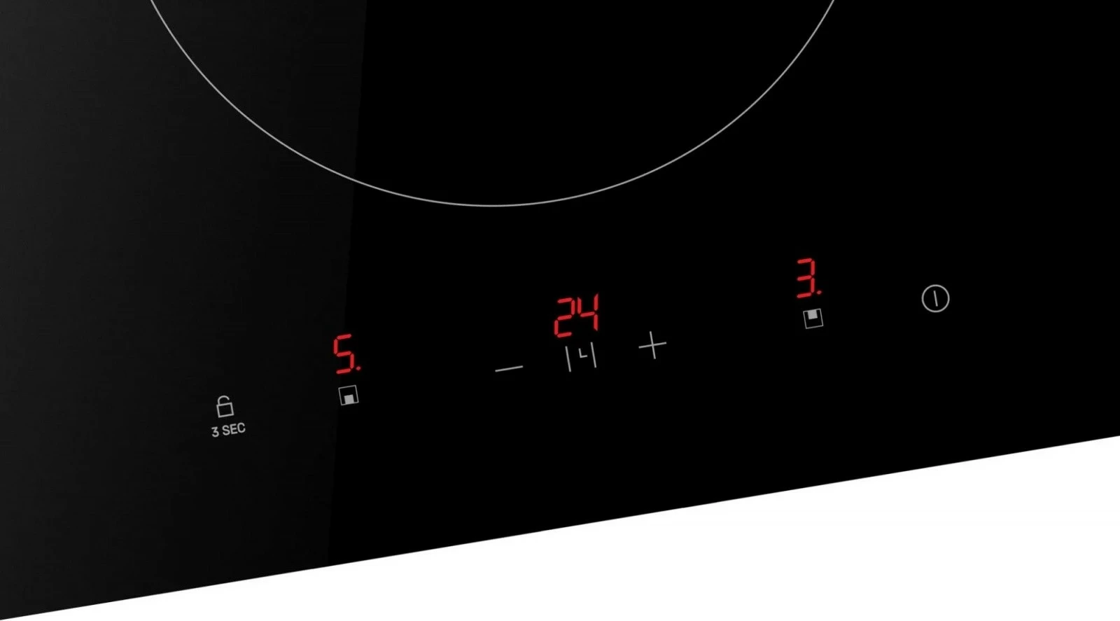 Indukcijska kuhalna plošča Amica PI3520U, 2 območji, 30 cm, 3,7 kW, upravljanje na dotik, vgradna raven, črna
