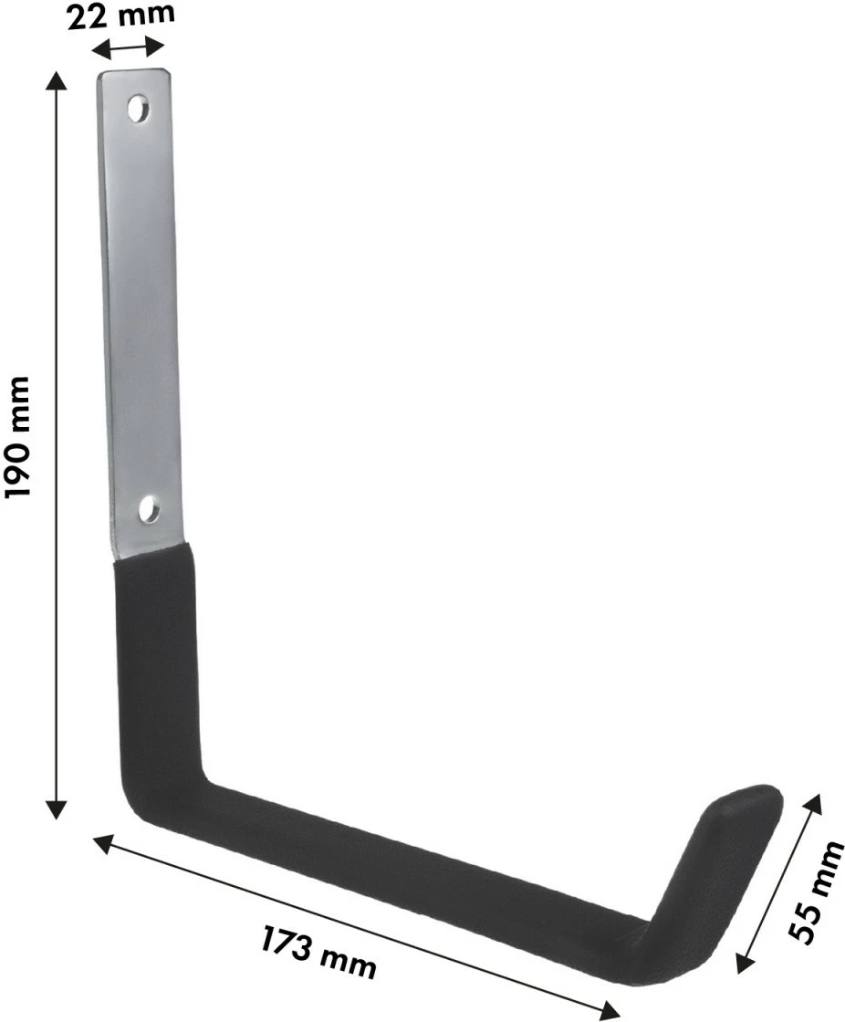 Stenski nosilec iz jekla Maclean MC-483, za pnevmatike/kolesa/ščege, 5 kg, črn