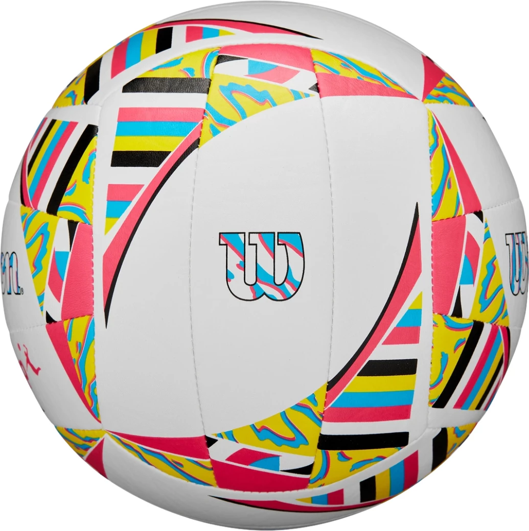 Volejbolna žoga Wilson, bela-rožnata-rumena