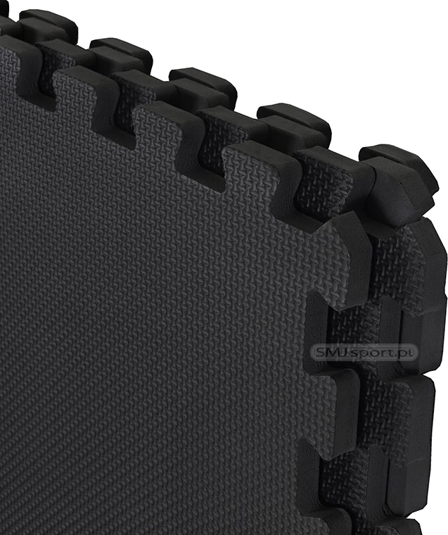Puzzle podloga za fitnes SMJ, črne