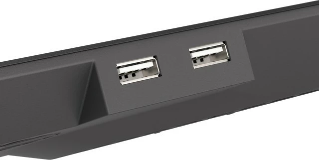 Hladilna podloga za prenosnik Natec Genesis Oxid 450 RGB, 15,6", 5 ventilatorjev, USB HUB, črna