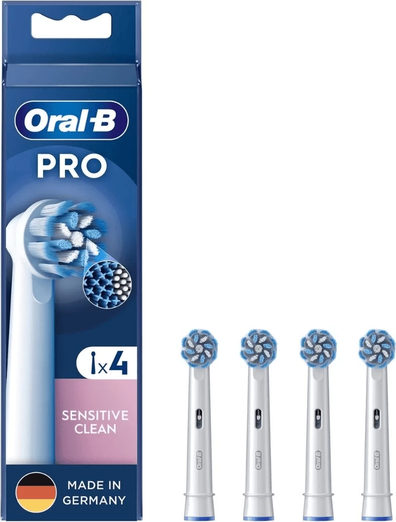 Glava sonične zobne ščetke Oral-B 860809 Sensitive Clean, bela, 4 kosa