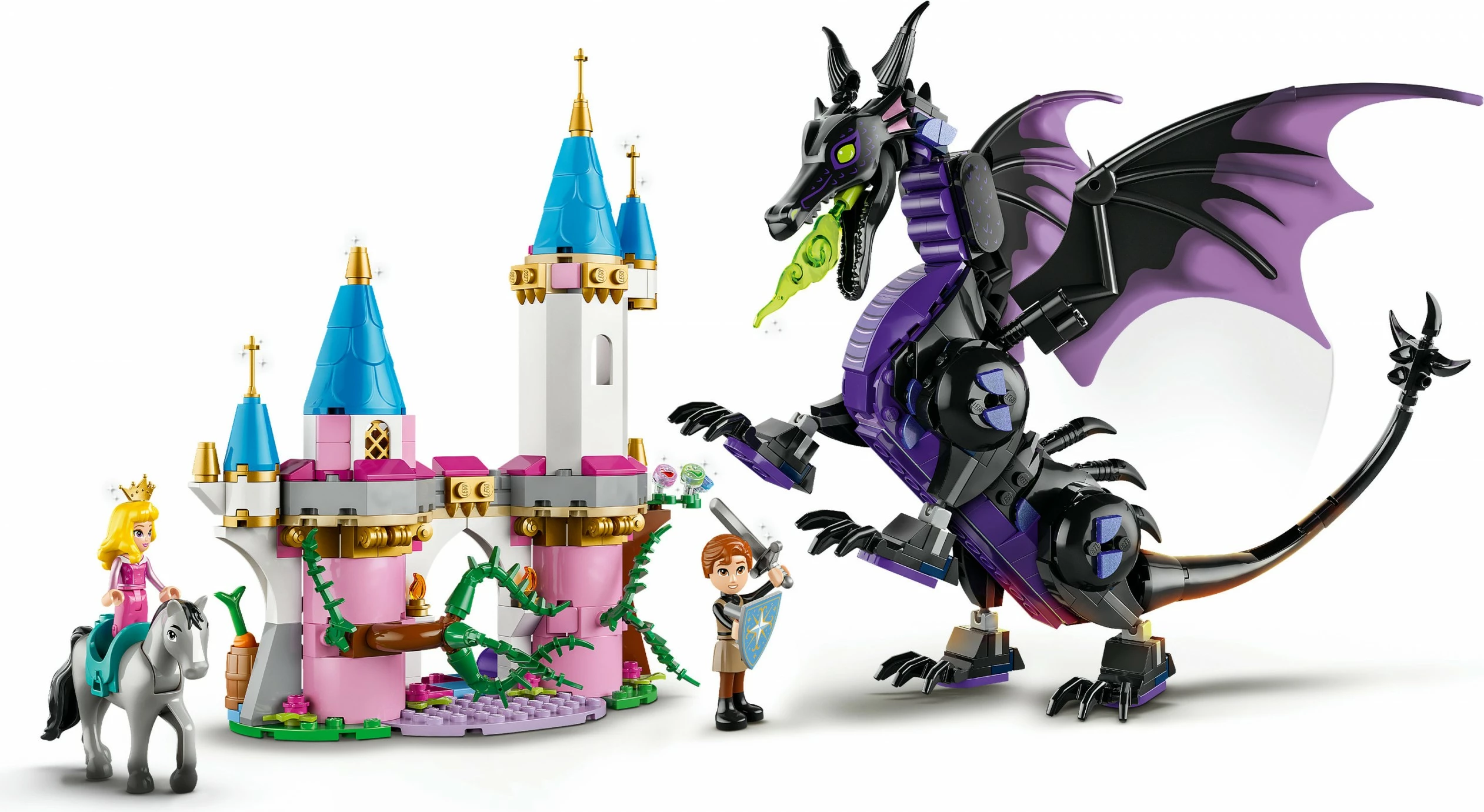 Set gradnje Disney Princess Malefiz kot zmaj LEGO 43240, večbarven