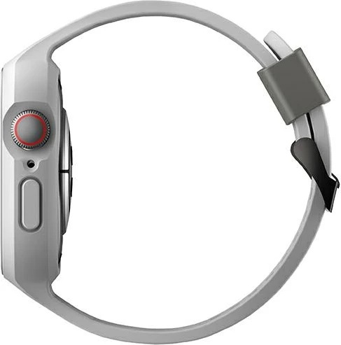 Ovitek z trakom za Apple Watch 44/45 mm UNIQ Monos, siva, komplet 2-v-1