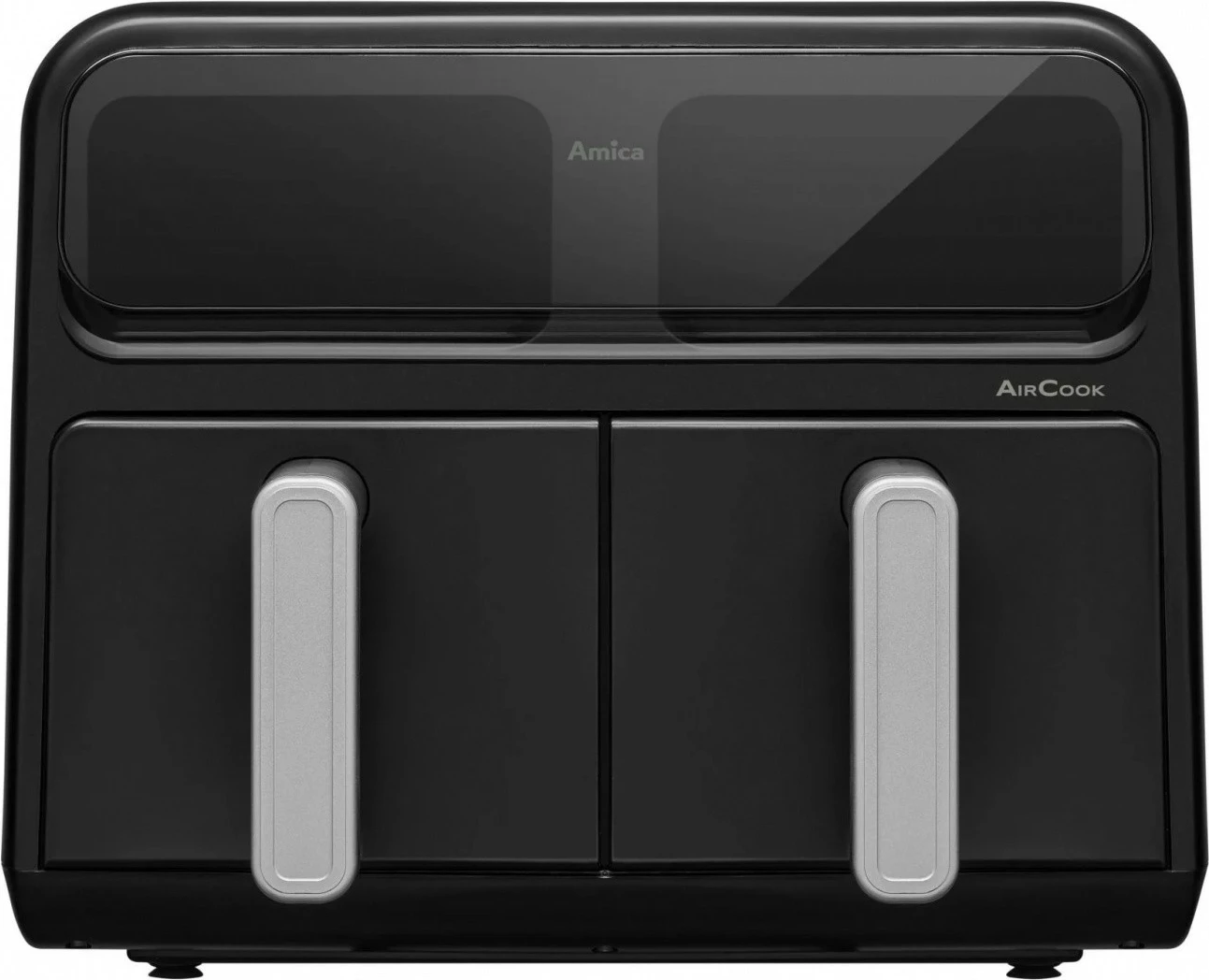 Friteza na vroč zrak z dvema komorama Amica AFM 7020, 8 L, 2400 W, zaslon na dotik, opazovalno okno, črna