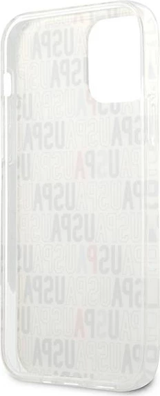 Ovitek za iPhone 12 mini, 5,4", U.S. Polo Assn. USHCP12SPCUSPA6, Logo Mania, bel