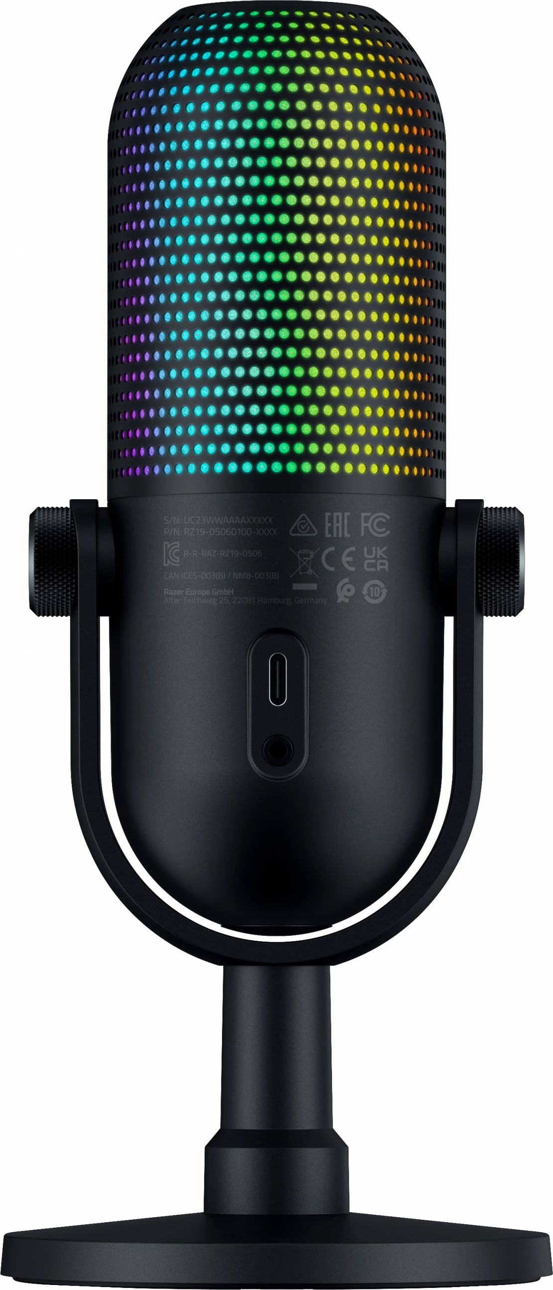 Mikrofon zvočnikov Razer Seiren V3 Chroma, RGB, črn