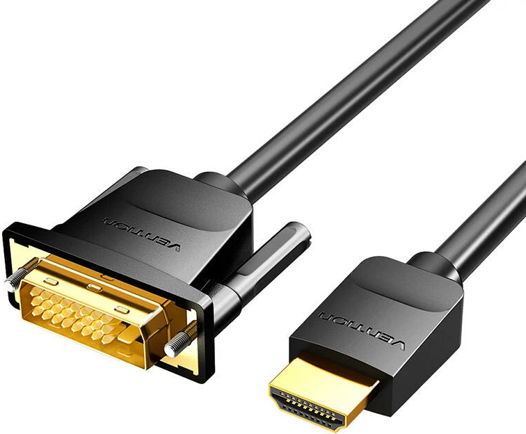 Kabel HDMI na DVI, 5 m, 4K 60Hz/1080P 60Hz — Vention ABFBJ, črn