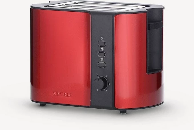 Tostier, SEVERIN AT 2217, 2 rezini, 800 W, inox, rdeč
