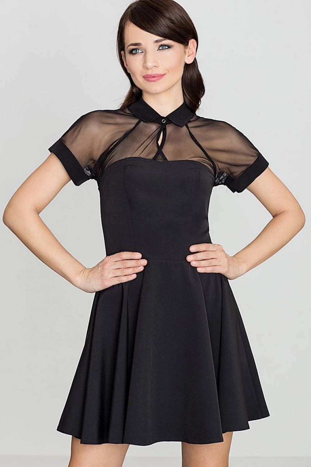 Elegantna obleka Lenitif 114300, črna