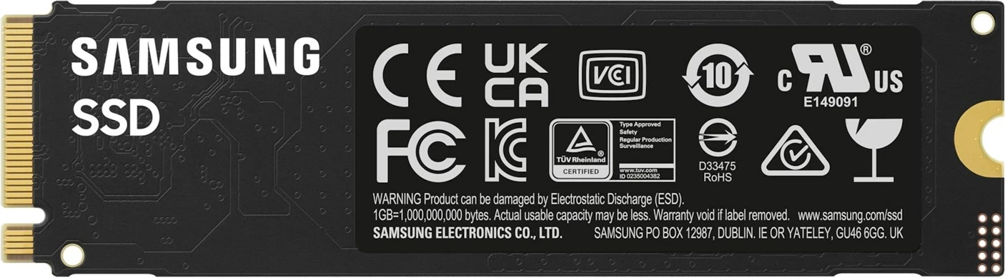 SSD 4 TB M.2 PCIe 4.0, Samsung MZ-V9S4T0BW, črn