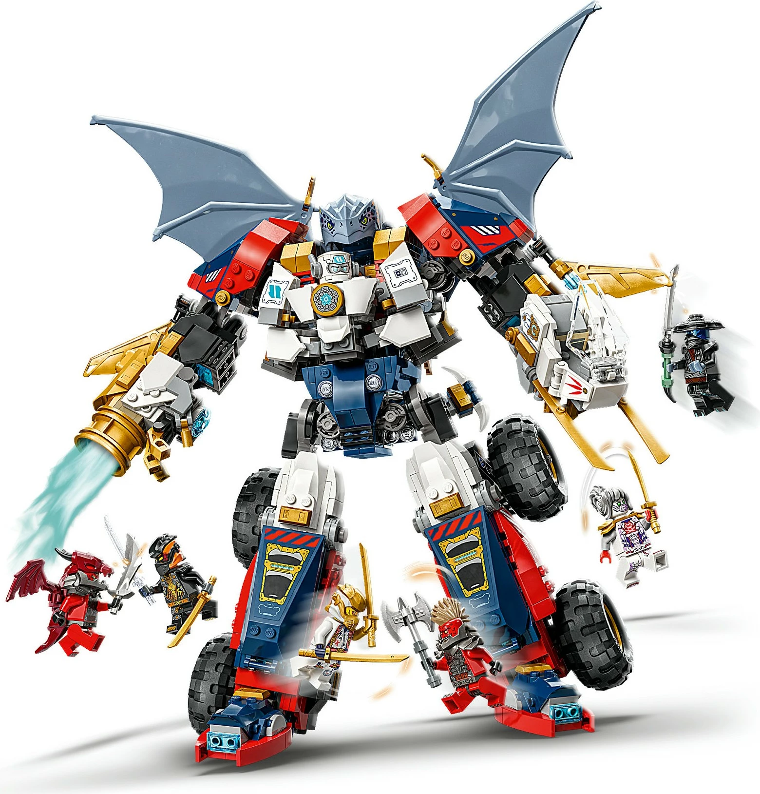 Set za gradnjo Zanejev Ultra Combiner Mech LEGO NINJAGO 71834, 1187 kosov, večbarven