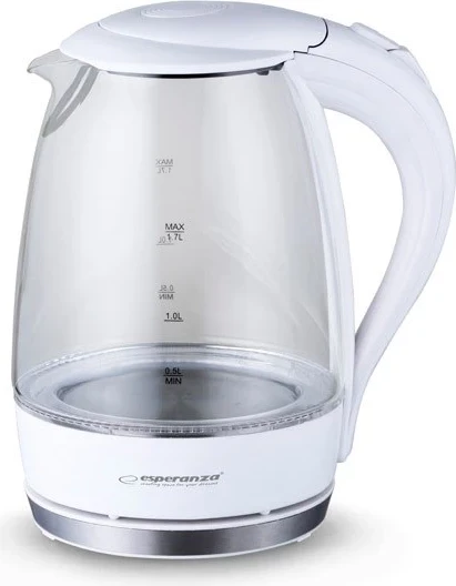 Električni kuhalnik vode Esperanza EKK011W, 1,7 L, bel