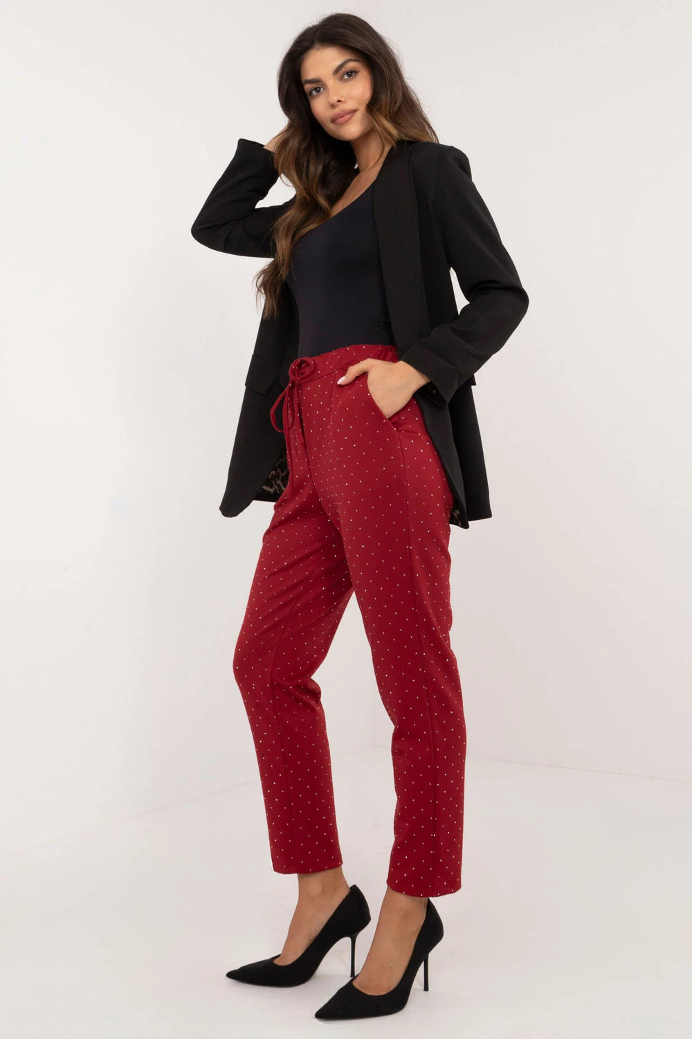 Športne hlače Italy Moda 201860, rdeče