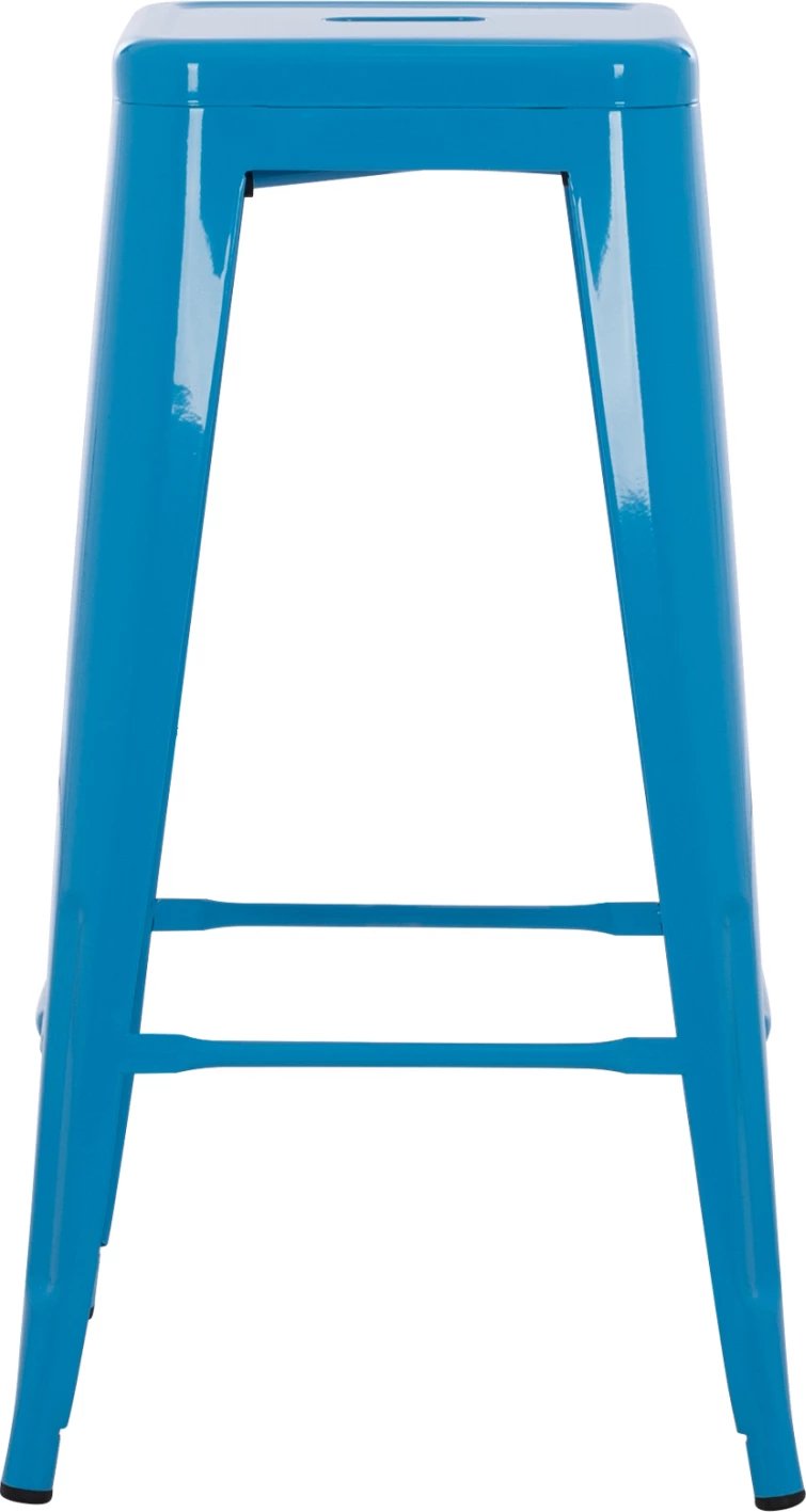 Barski stol MELITA FH8642.48 kovinski v modri barvi 43x43x78Hcm