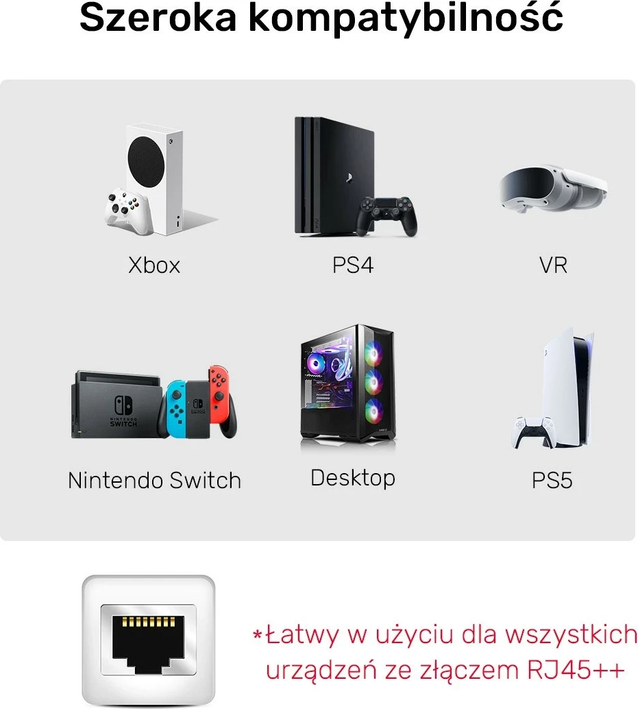 Ethernet kabel Unitek, RJ-45 LAN, patchcord cat.8, 2 m, črno-siv