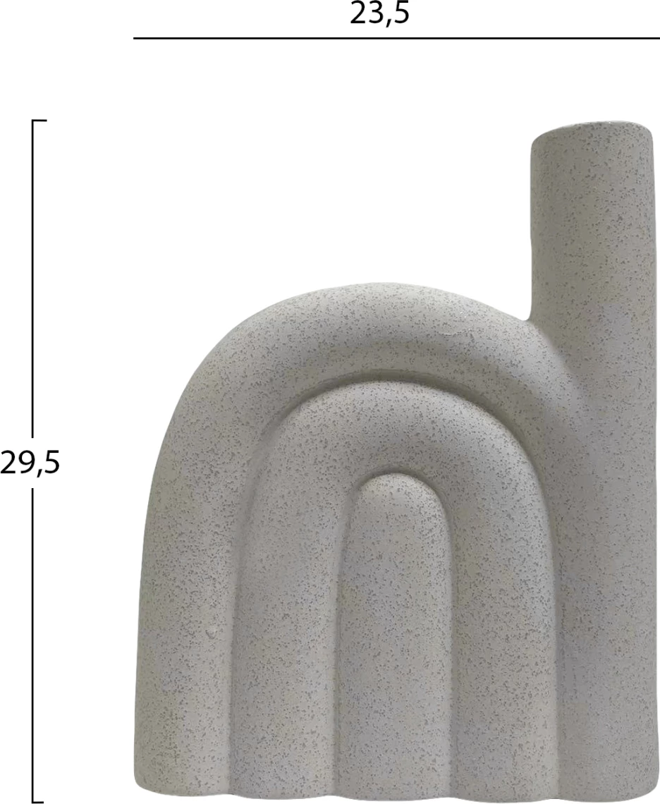 Keramična namizna dekoracija ARCON FH4639.01 v barvi off white s kristalizacijo 23.5x5.5x29.5H cm